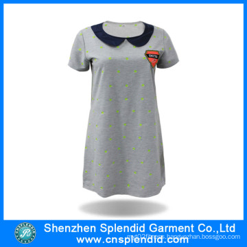 Custom Ladies Fashion Embroidered Cotton Long Polo Tshirt